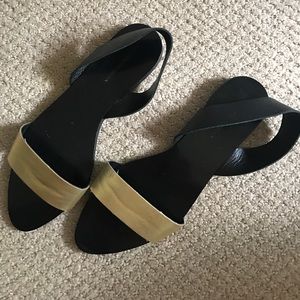 Zara Sandals!! black & gold
